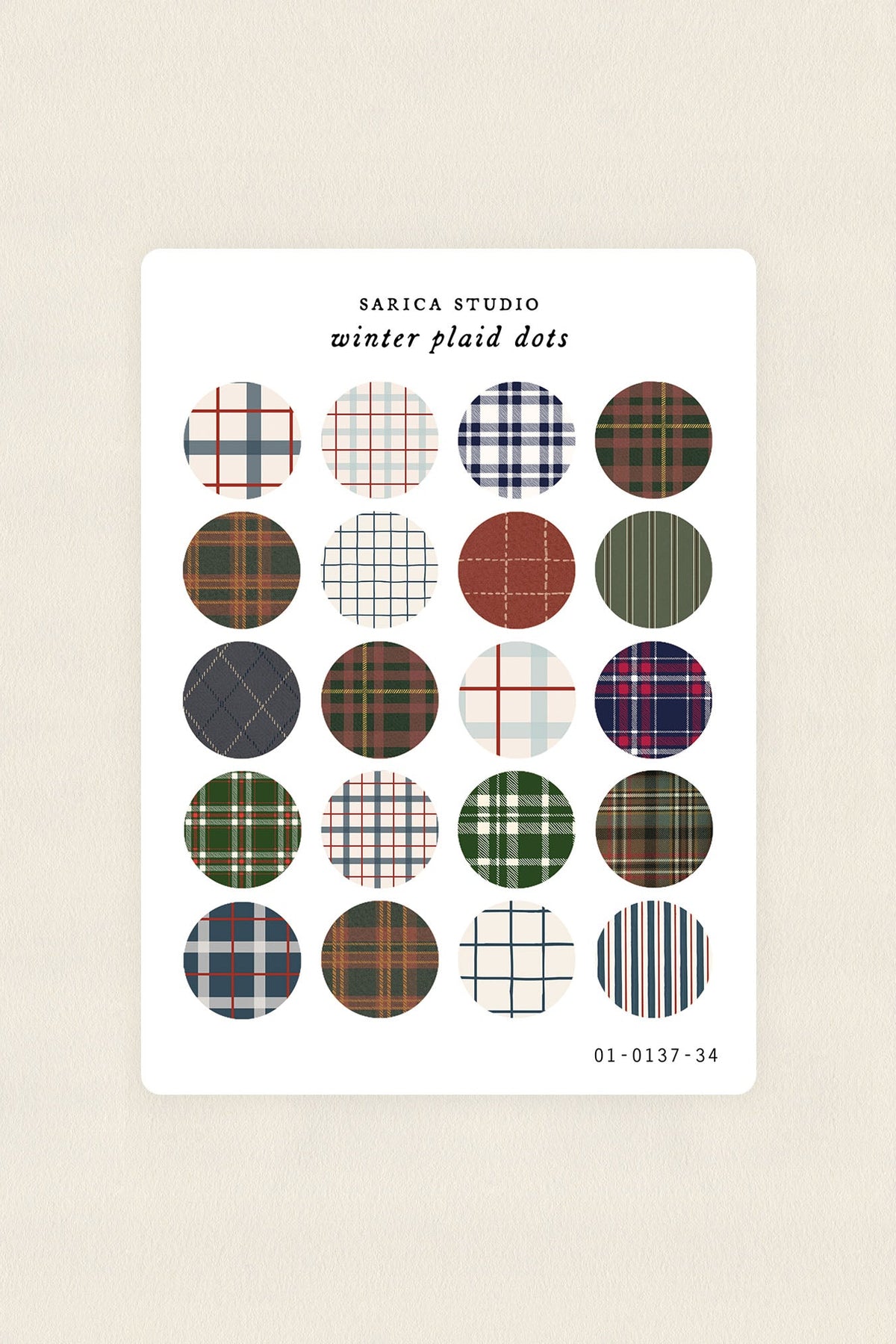 Sarica Studio - Winter Plaid Dots