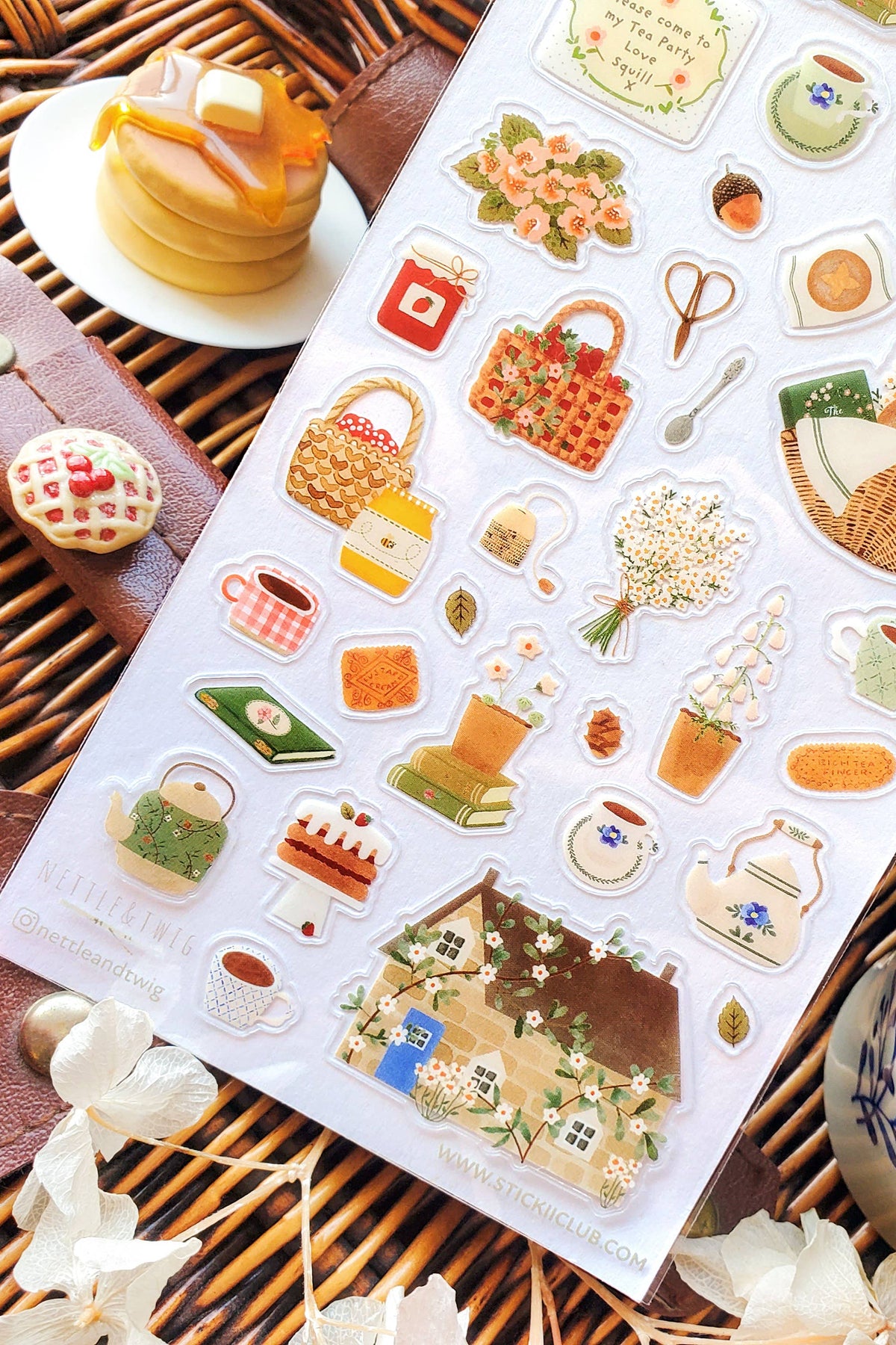 Stickii Club x Nettle and Twig - Woodland Tea Party Sticker Sheet