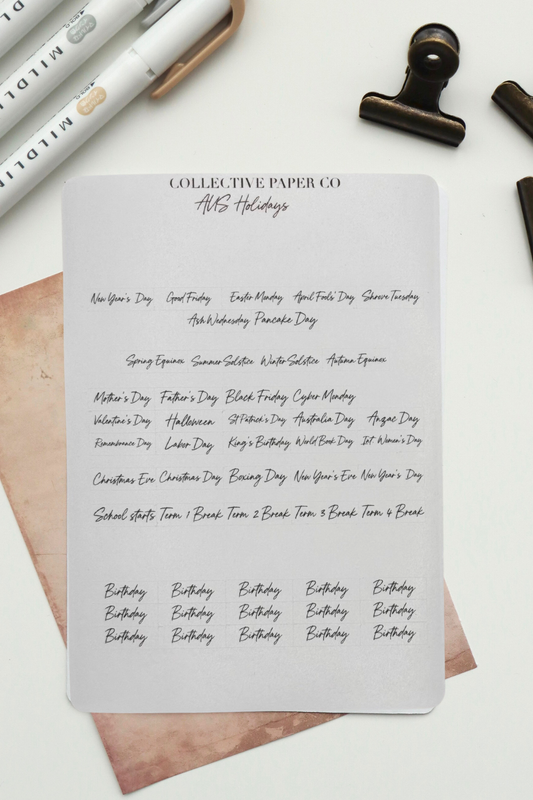 Holiday and special days