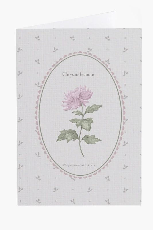 Chrysanthemum Flower Card