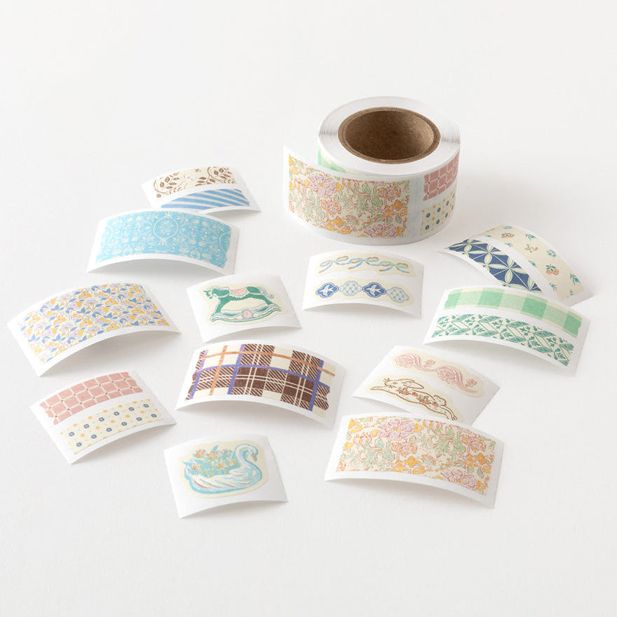 Midori Yuru Log Roll Sticker - Antique