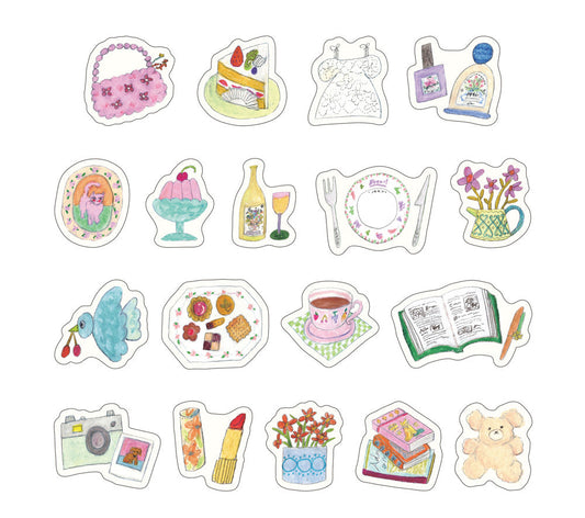 Midori Yuru Log Roll Sticker - Motifs