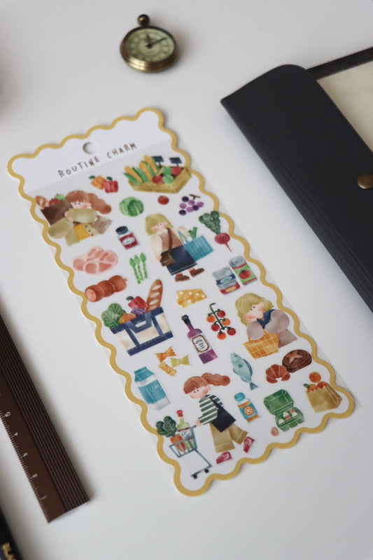 Mind Wave Routine Charm Sticker - Market (yellow)