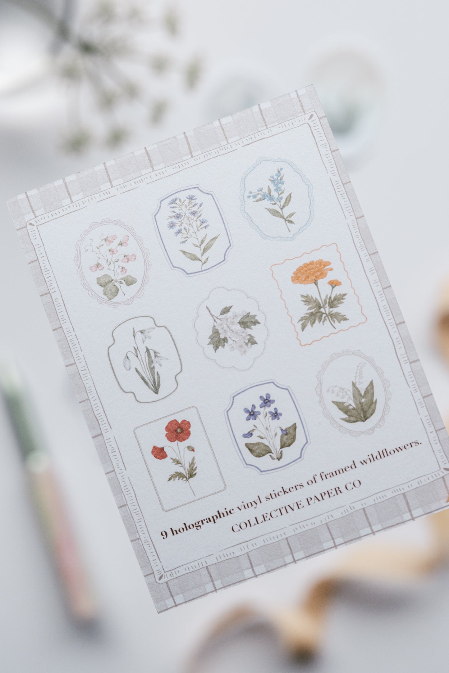 Wildflowers sticker set