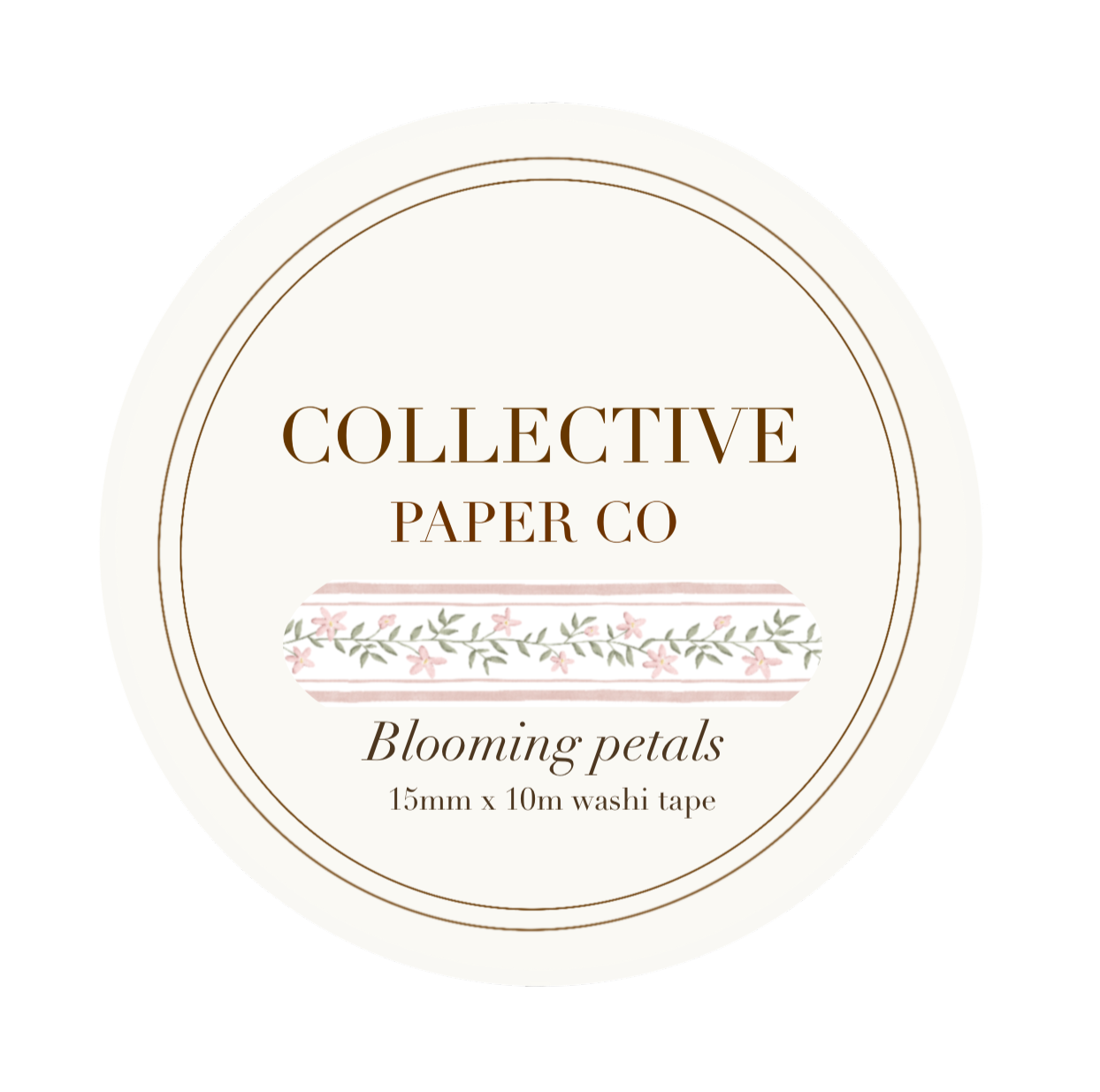 Collective Paper Co washi tape - Blooming petals