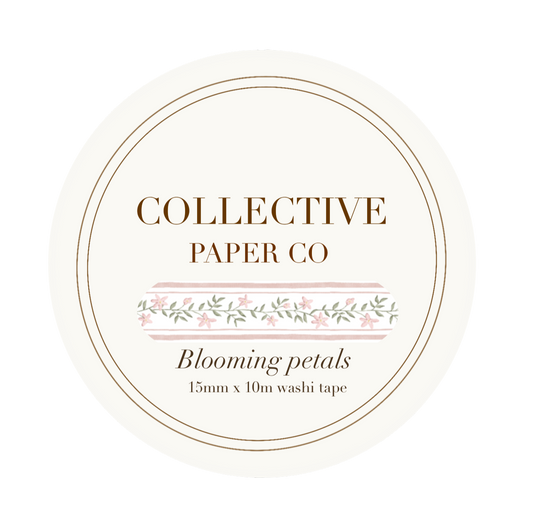 Collective Paper Co washi tape - Blooming petals