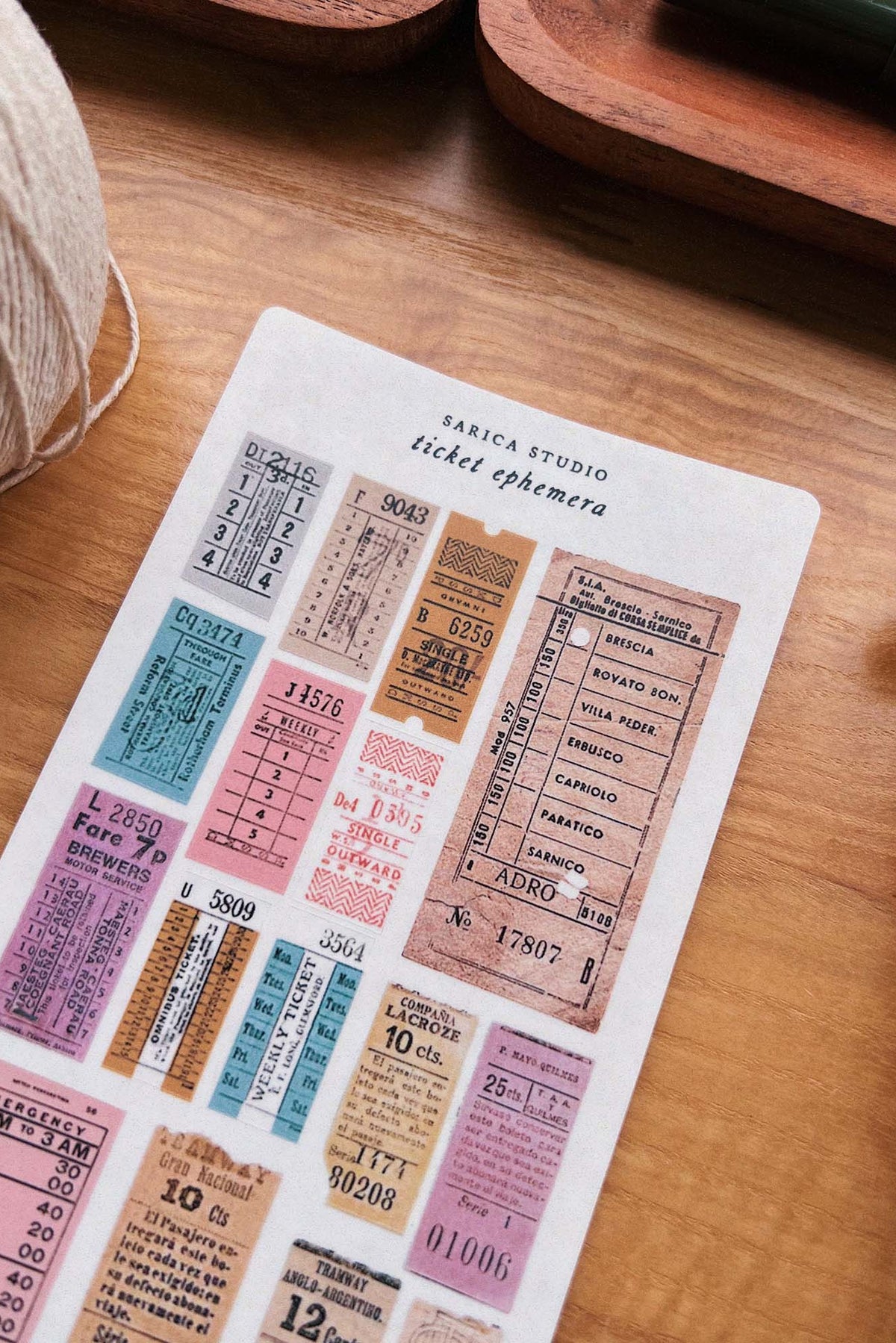 Sarica Studio - Ticket Ephemera