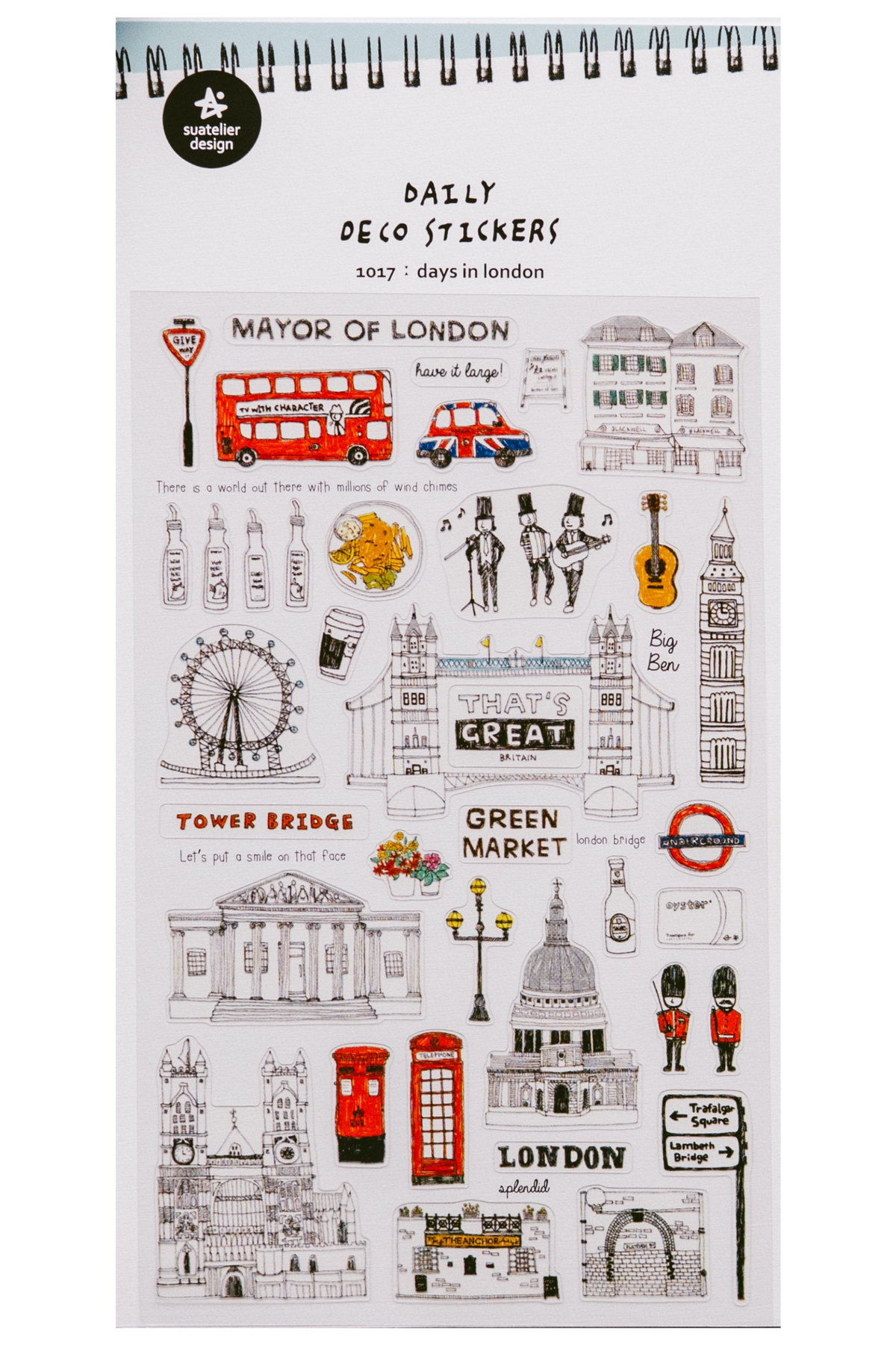 Suatelier Design - Daily Deco Stickers - Days In London 1017