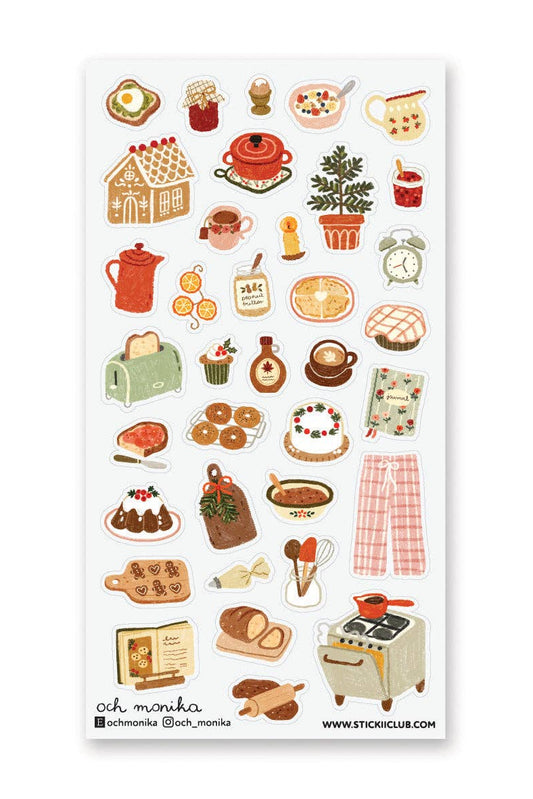 Stickii Club x Och_Monika - Festive Winter Kitchen Sticker Sheet