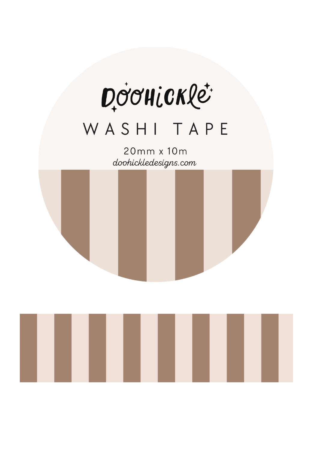Doohickle Designs - Latte Stripe Washi Tape