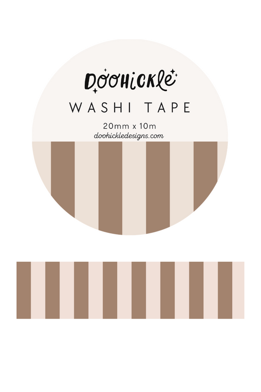 Doohickle Designs - Latte Stripe Washi Tape