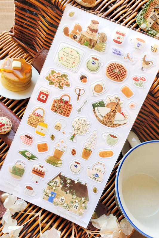 Stickii Club x Nettle and Twig - Woodland Tea Party Sticker Sheet