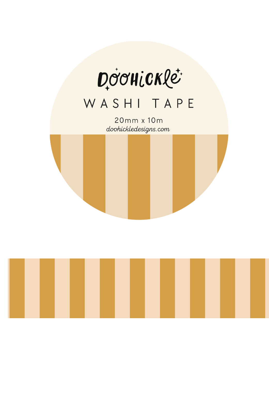 Doohickle Designs - Yellow Stripe Washi Tape