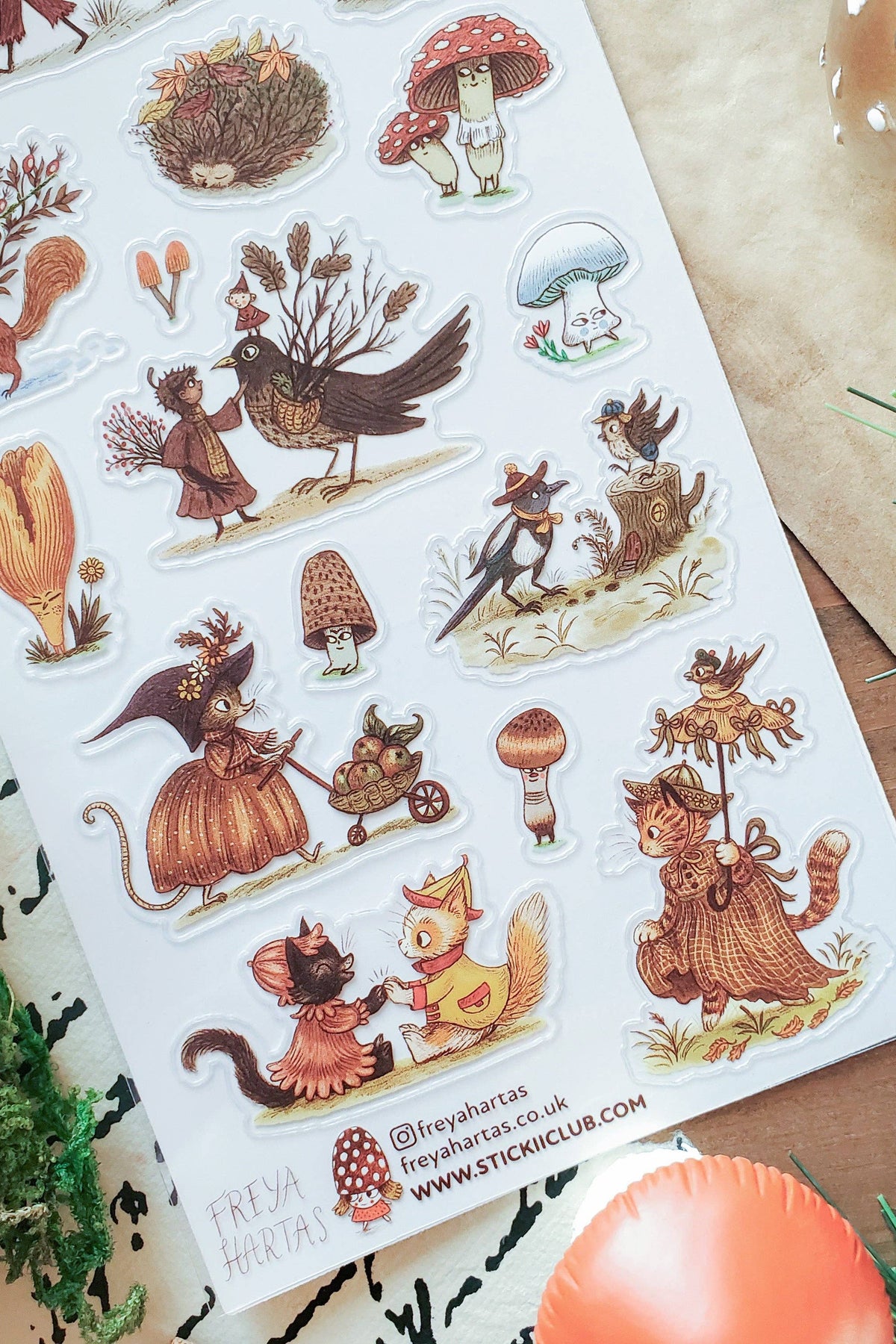 Stickii Club x Freya Hartas - Autumn Woodland Whimsy Sticker Sheet
