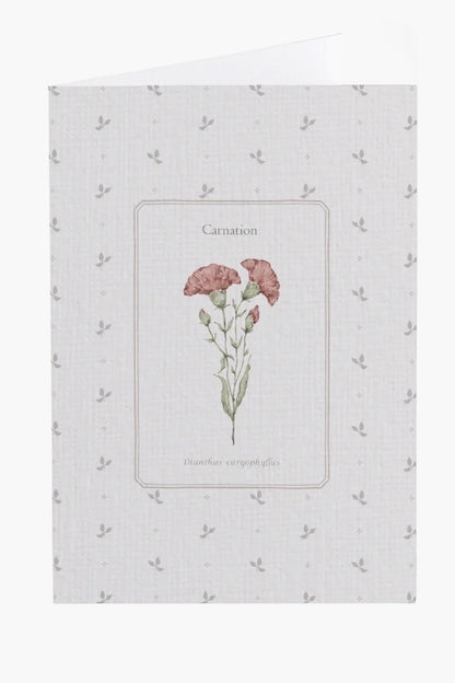 Carnation Flower Card