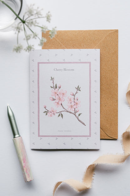 Cherry Blossom Flower Card