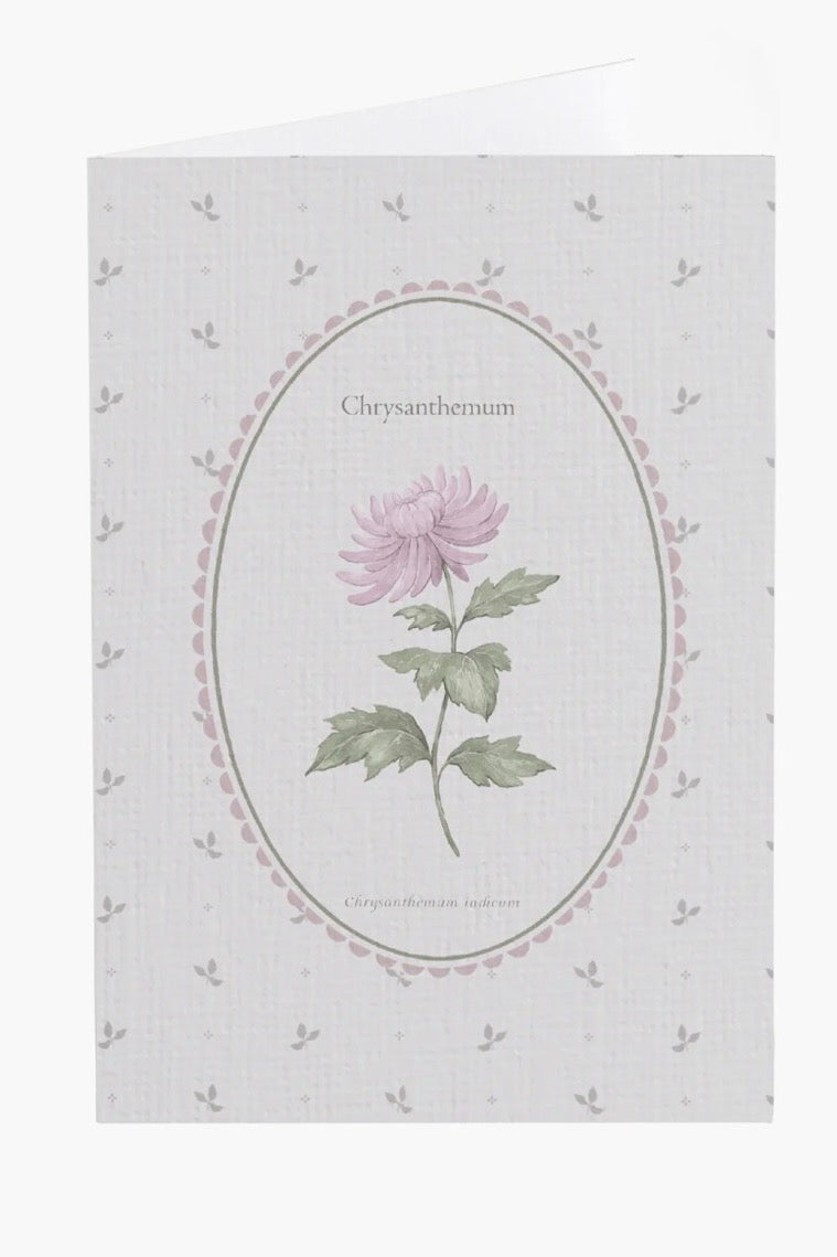 Chrysanthemum Flower Card