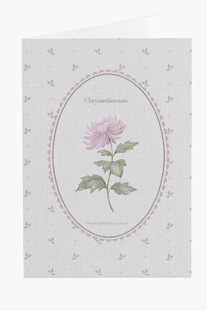 Chrysanthemum Flower Card