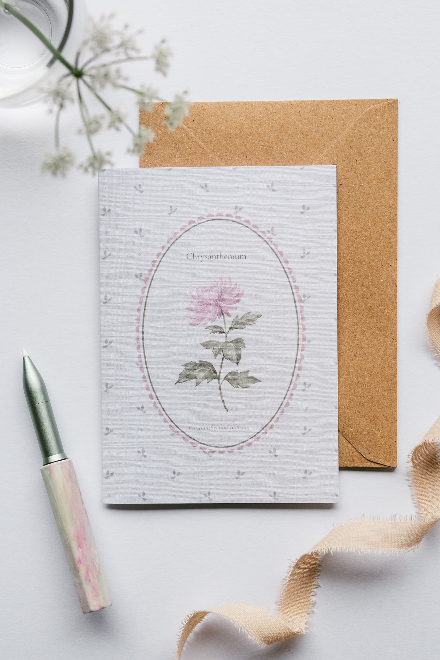 Chrysanthemum Flower Card