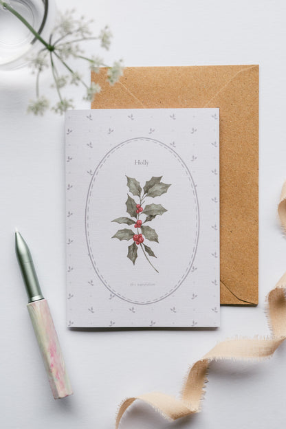 Holly Flower Card