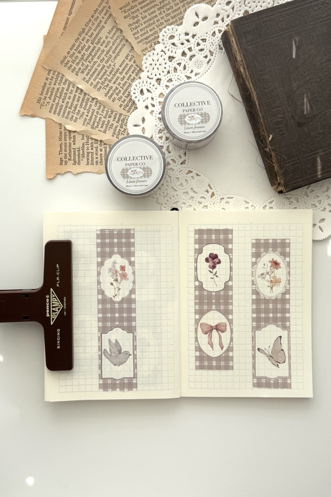 Collective Paper Co washi tape - Linen frames