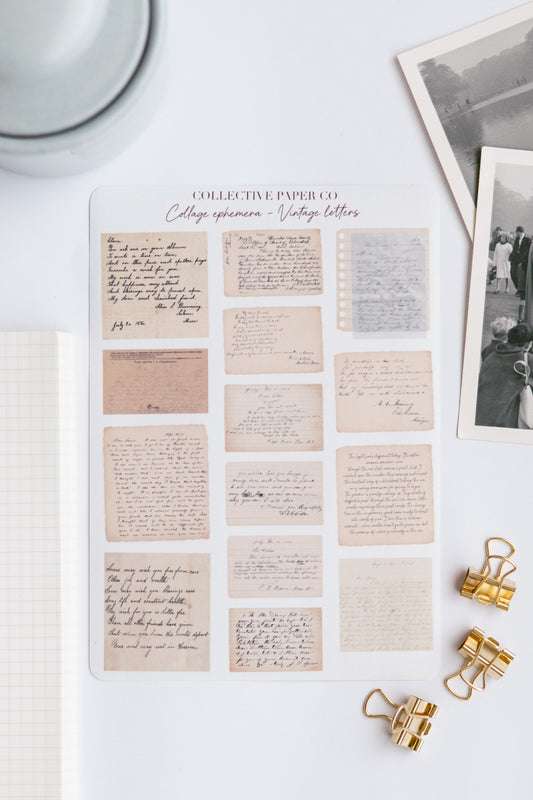 Collage ephemera - Vintage letters
