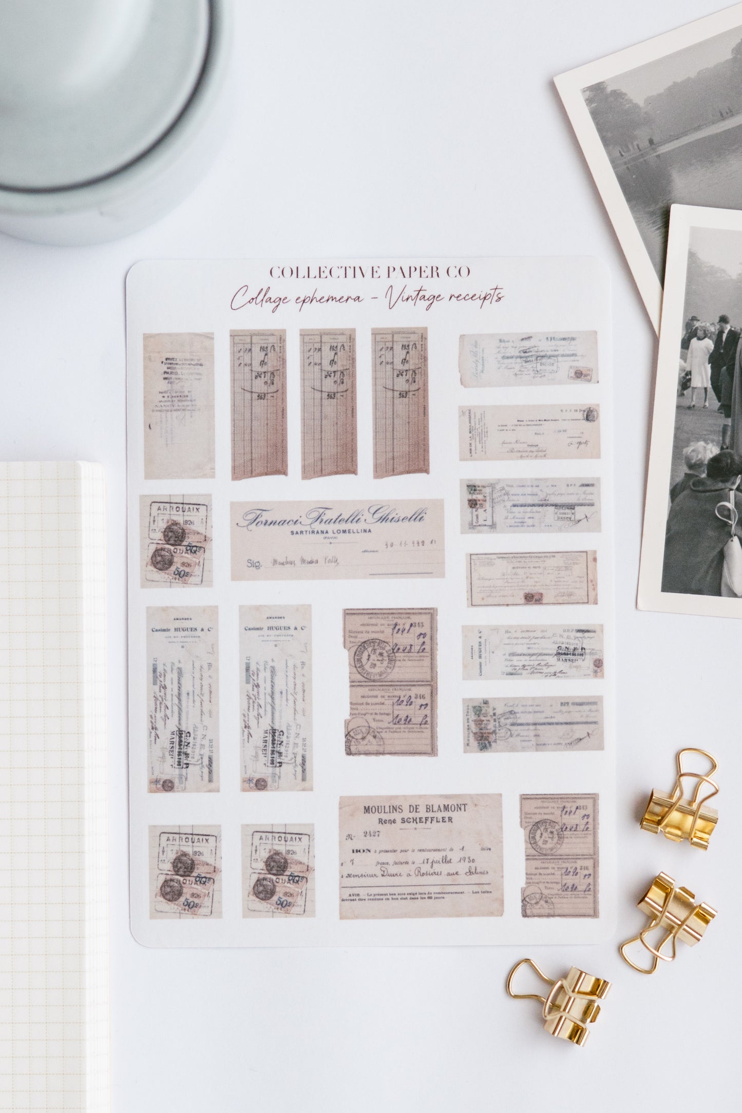 Collage ephemera - Vintage receipts