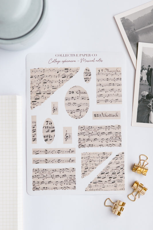 Collage ephemera - Musical notes
