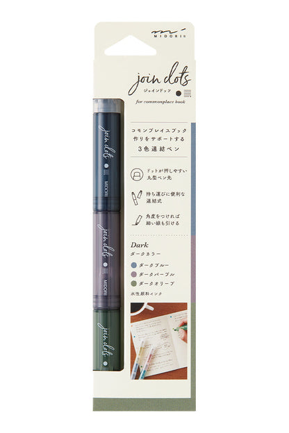 Midori Connecting Pen join dots - Dark