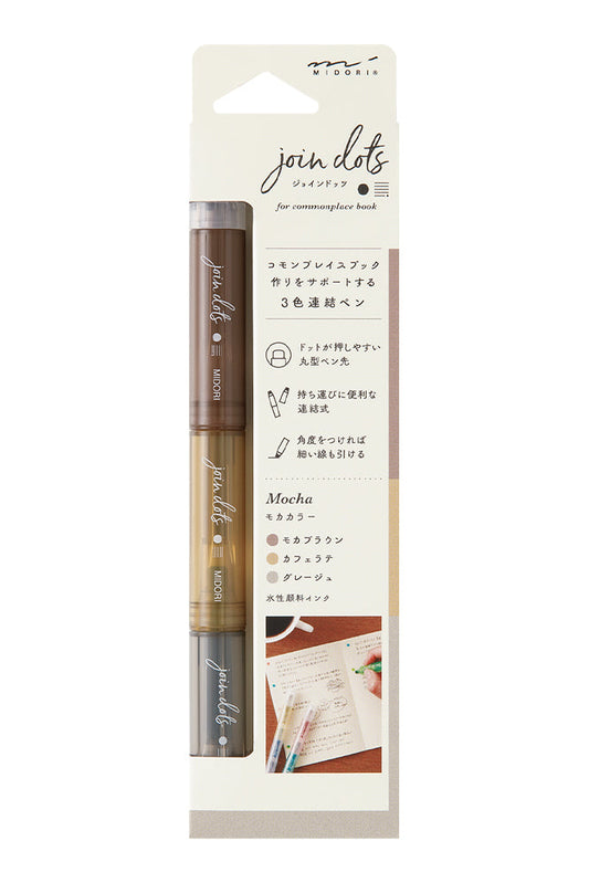 Midori Connecting Pen join dots - Mocha