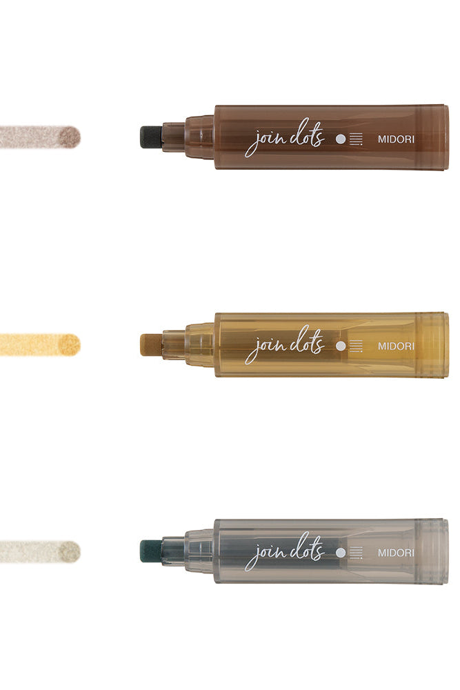 Midori Connecting Pen join dots - Mocha