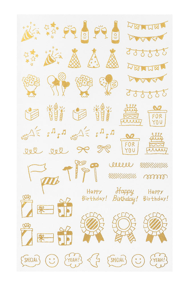 Midori Foil Transfer Sticker - Celebratory