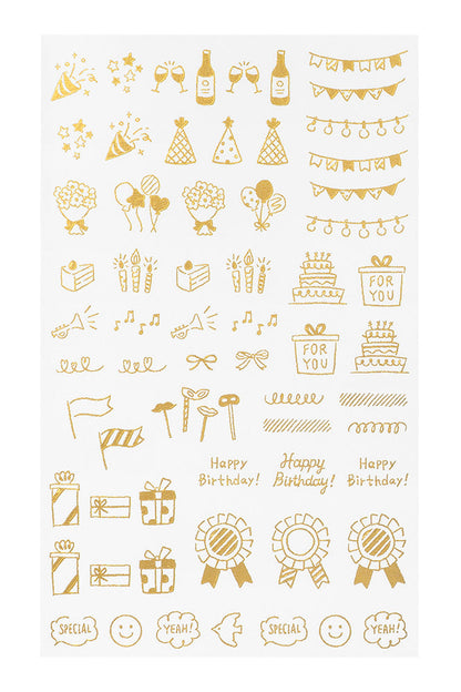 Midori Foil Transfer Sticker - Celebratory