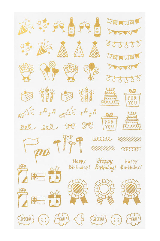 Midori Foil Transfer Sticker - Celebratory