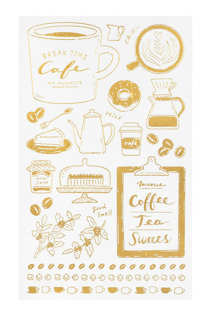 Midori Foil Transfer Sticker - Coffee