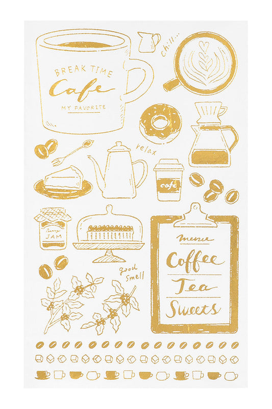 Midori Foil Transfer Sticker - Coffee