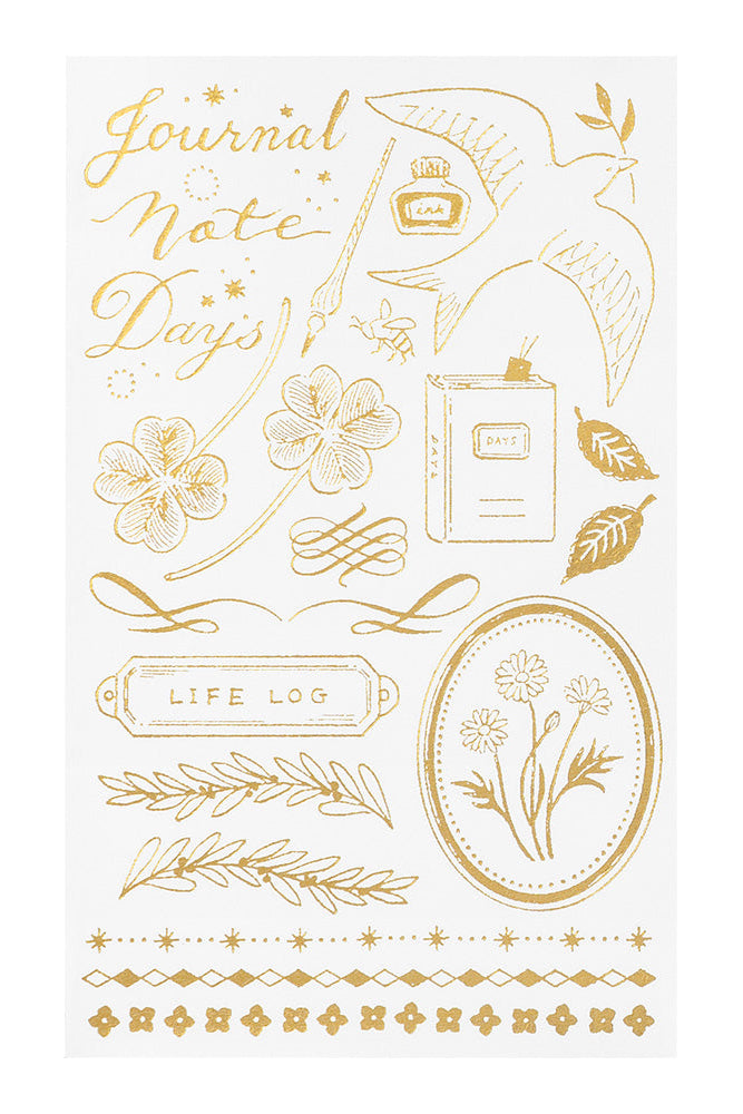 Midori Foil Transfer Sticker - Happy Motifs