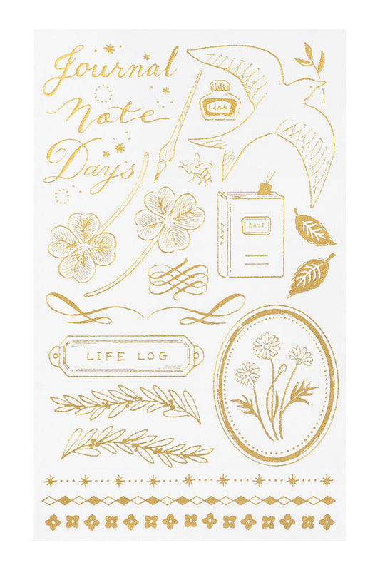 Midori Foil Transfer Sticker - Happy Motifs