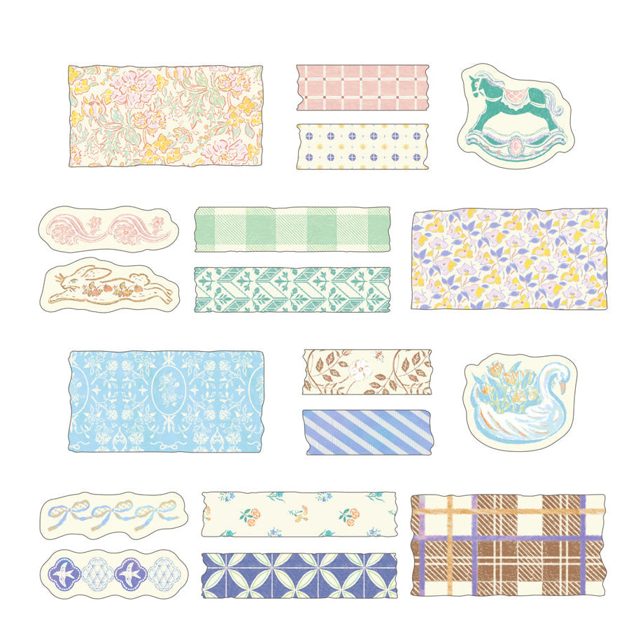 Midori Yuru Log Roll Sticker - Antique