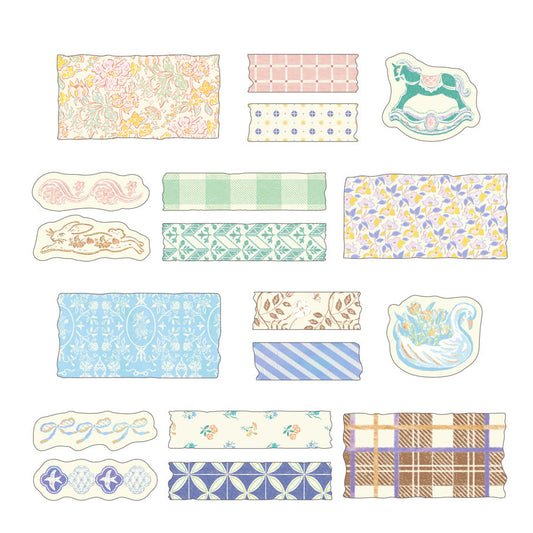 Midori Yuru Log Roll Sticker - Antique