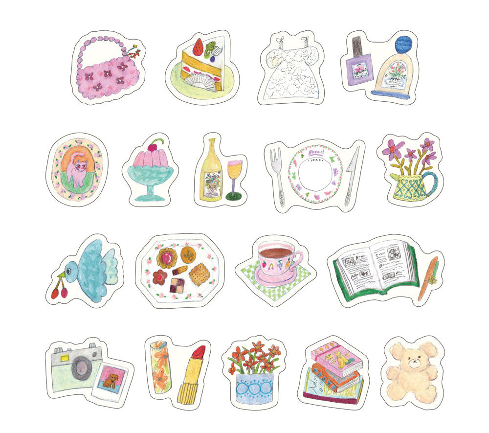 Midori Yuru Log Roll Sticker - Motifs