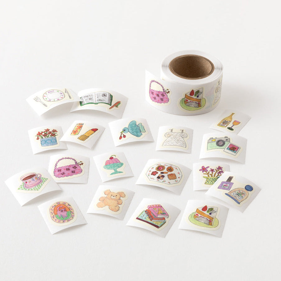 Midori Yuru Log Roll Sticker - Motifs