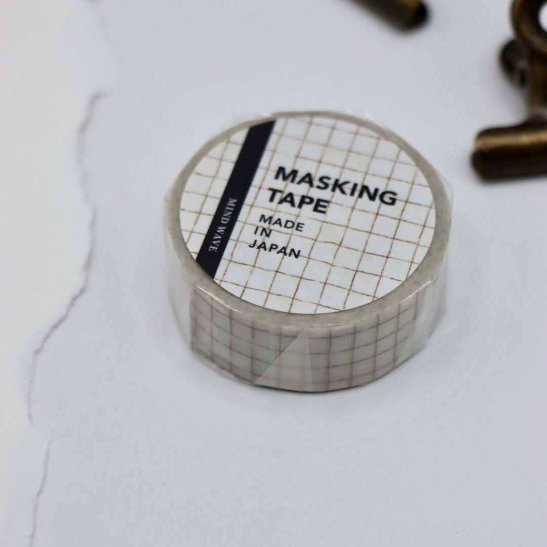 Roll of masking tape with grid pattern 