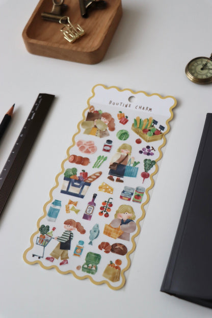 Mind Wave Routine Charm Sticker - Market (yellow)