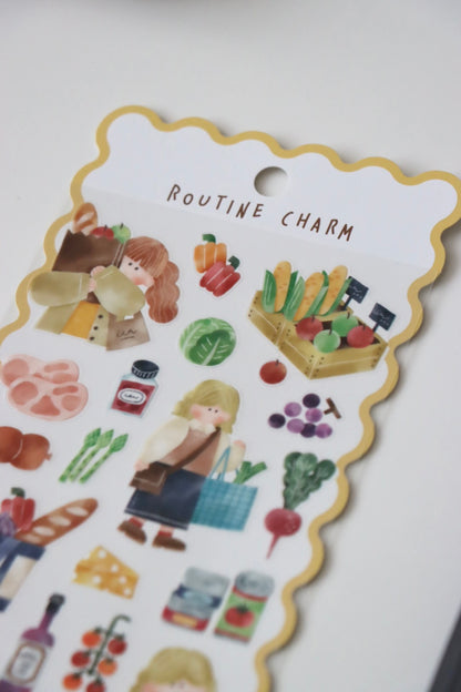 Mind Wave Routine Charm Sticker - Market (yellow)