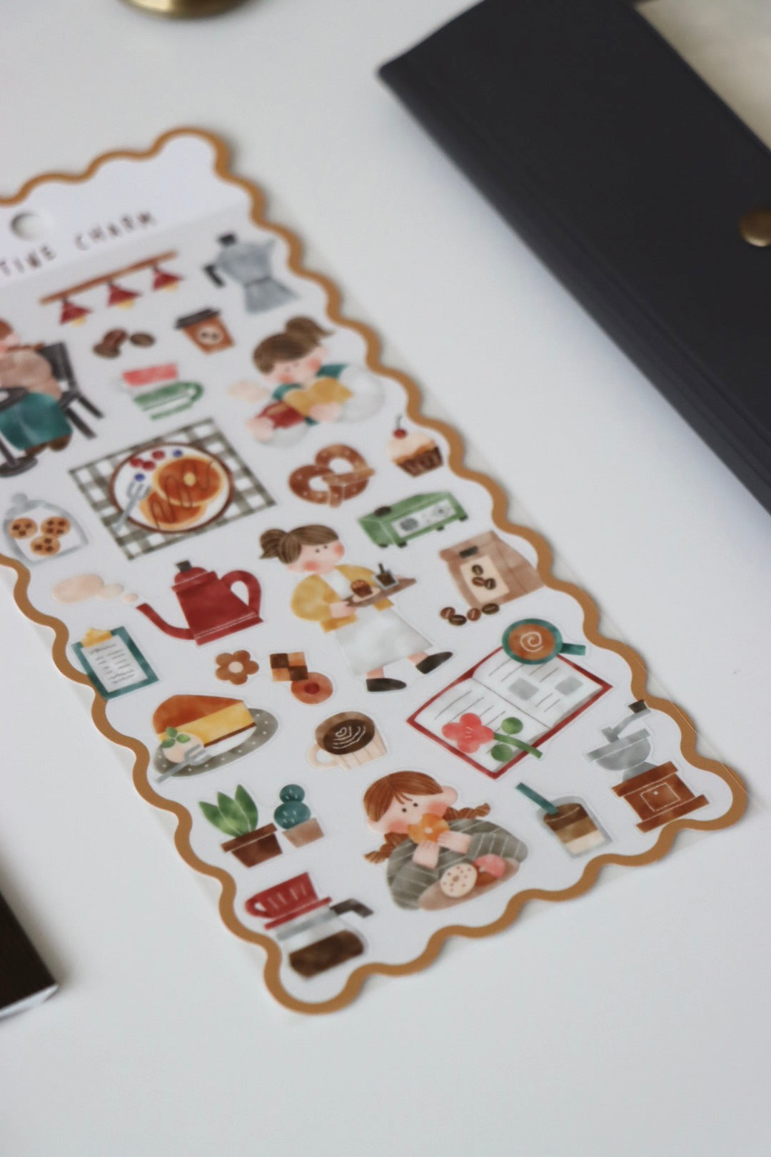 Mind Wave Routine Charm Sticker - Cafe (brown)