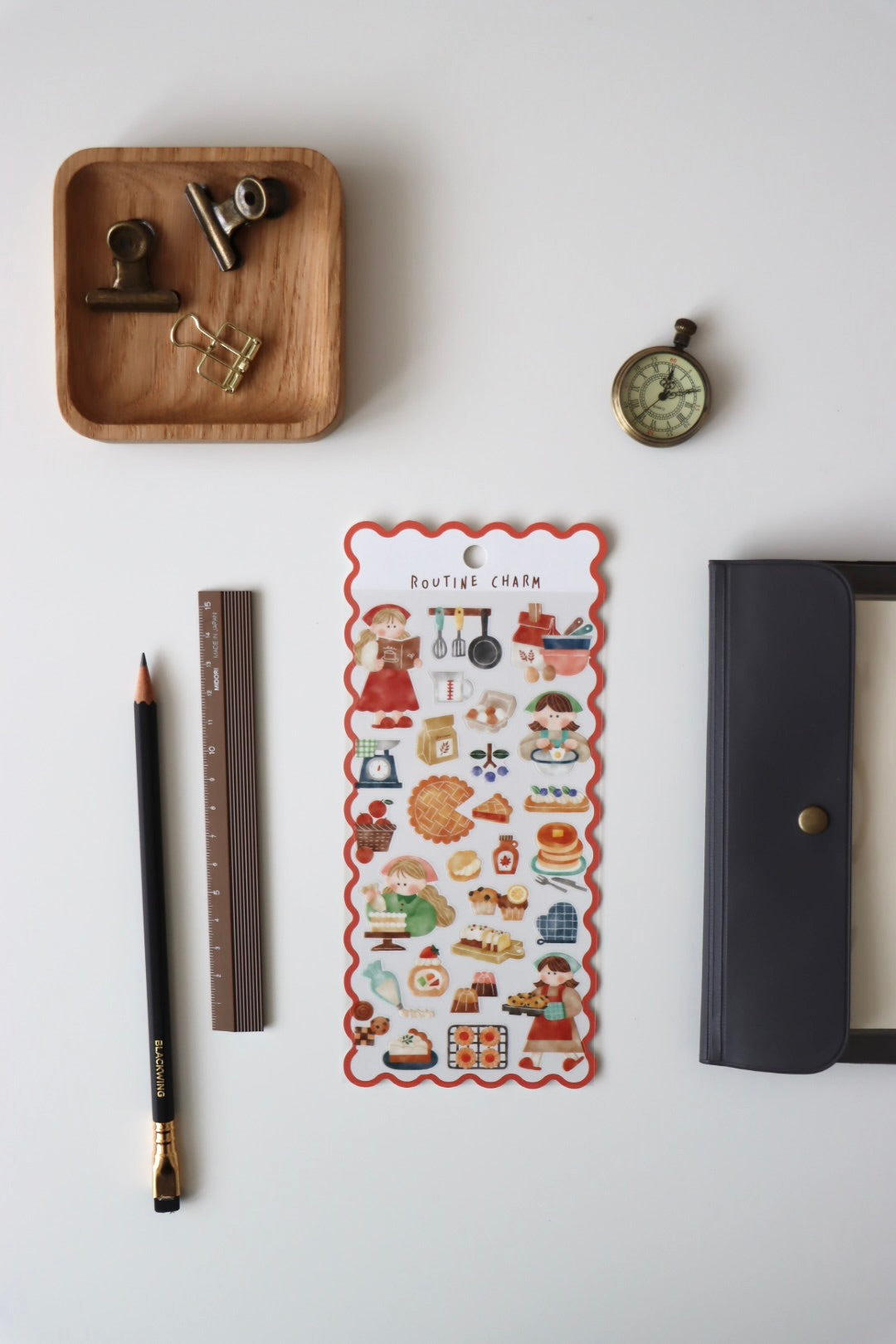 Mind Wave Routine Charm Sticker - Cooking (red)