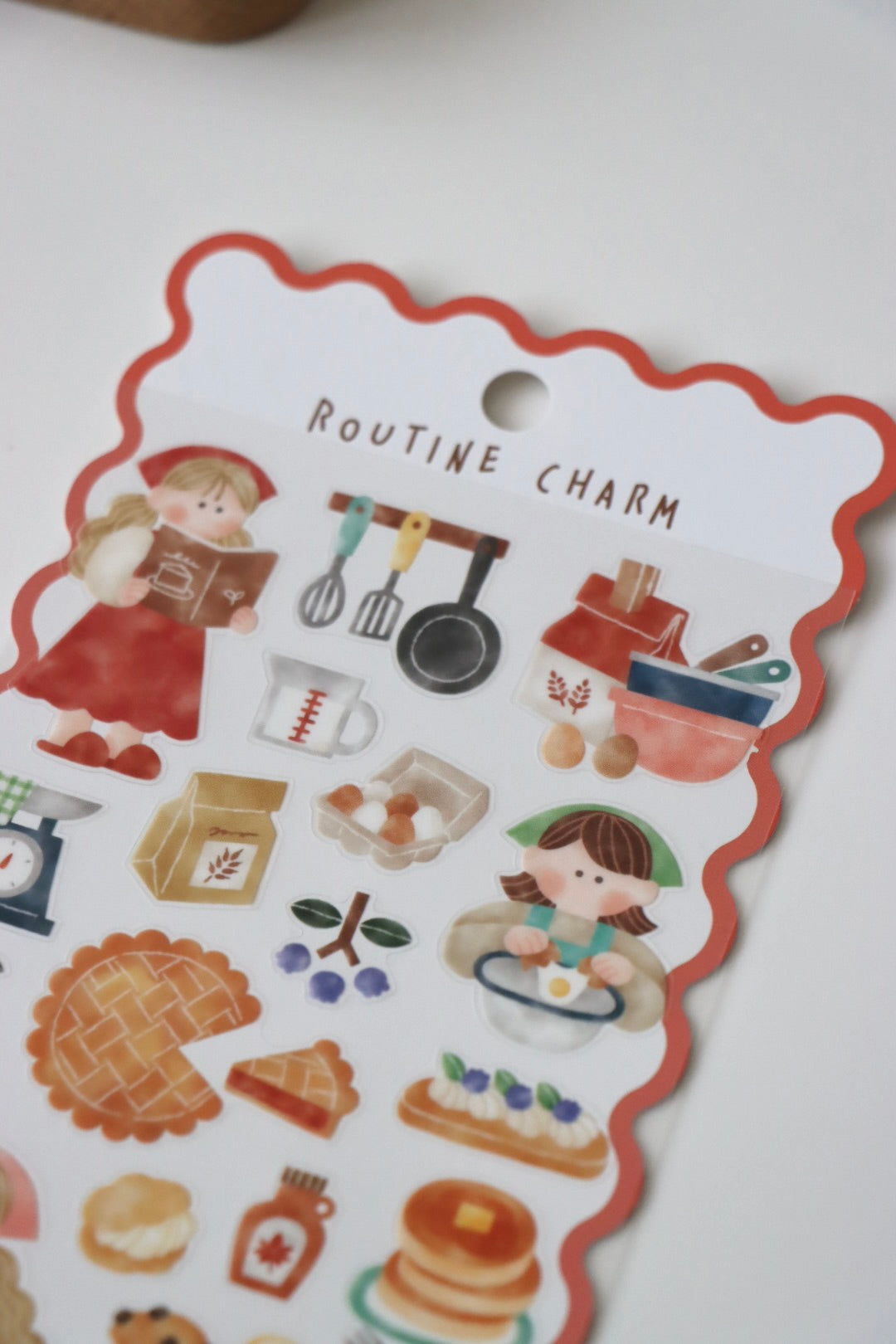 Mind Wave Routine Charm Sticker - Cooking (red)