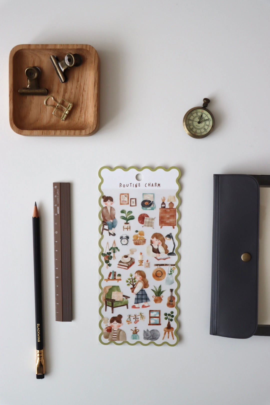 Mind Wave Routine Charm Sticker - Interior (green)