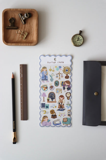 Mind Wave Routine Charm Sticker - Night (blue)